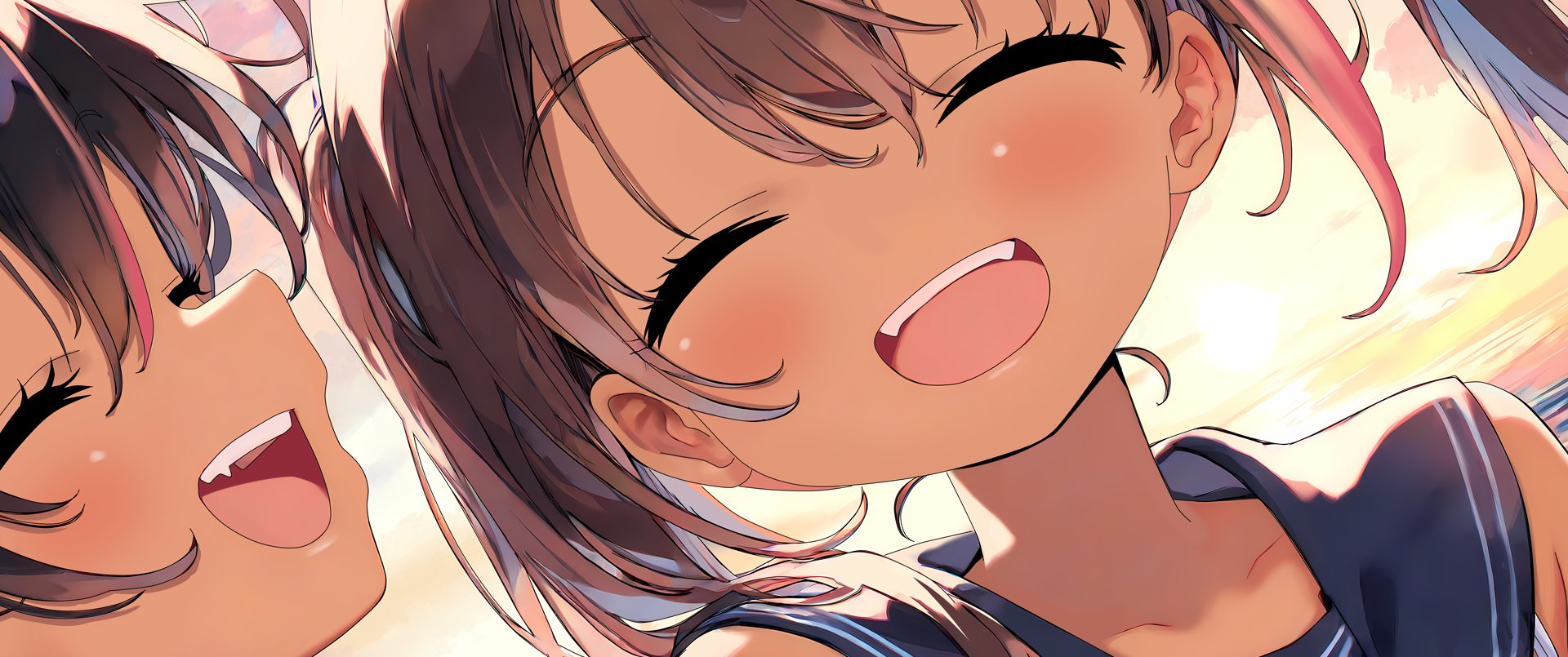 笑顔の二人